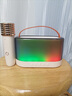 塔努啦（TANALAZ）K31音响一体麦克风蓝牙声卡家庭ktv户外直播音箱大喇叭全民k歌神器 奶油白【单话筒】 实拍图