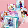 迪士尼水画本绘画涂色本女孩3-6玩具冰雪奇缘爱莎公主涂水画册涂鸦本5本 实拍图
