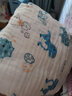 洁丽雅纯棉纱布婴儿浴巾超柔软瞬吸水洗澡巾纱布幼儿童宝宝新生婴儿用品 【高密款】 恐龙 6层110*108cm 实拍图