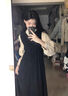 妙奕嘉长袖衬衫连衣裙女士裙子长裙衣服女装新品春秋新款黑色小个子套装 米黄衬衫背心连衣裙两件套 M 【建议80-100斤】 实拍图