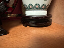 雅言陶瓷 景德镇木质底座鱼缸花瓶座子 旋转底座 圆形托架 酒坛奇石盆栽摆设底座摆件 10cm 实拍图