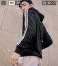 adidas休闲简约三条纹梭织立领夹克外套男装秋季阿迪达斯三叶草   黑色（推荐选大一码）   2XL 实拍图