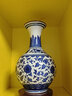 泰浦瓯 景德镇陶瓷器 仿古青花瓷小花瓶花插中式家居装饰酒柜客厅电视柜台面工艺品摆件 赏瓶 带底座 实拍图