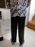 俞兆林（YUZHAOLIN）妈妈装裤子夏季薄款2024新款休闲宽松时尚雪纺九分裤中老年女装老 黑色 2XL （建议110-125斤） 实拍图