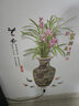 吉朵芸新中式墙贴画客厅背景墙卧室书房玄关壁画自粘装饰画墙面贴纸 兰香花瓶 90cm*60cm 拼贴后更大-尺寸见详情 实拍图