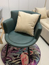 懒悠悠电脑椅子家用舒适学生宿舍靠背学习椅书房化妆桌椅办公单人沙发椅 豆沙绿【坐高44cm】 人造革 实拍图