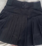 维若斯黑色百褶裙女秋冬季新款裙子字母收腹弹力高腰半身裙a字短裙 黑色 有内衬 L码【110-120斤】 实拍图
