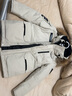 坦博尔羽绒服男女同款短款毛领派克加厚保暖外套TF236579 落英米 155  实拍图