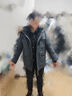 波司登（BOSIDENG）【反季】冬季极寒羽绒服鹅绒于适同款男女情侣款短款大毛领外套 【于适同款色】极地灰8270 1 3XL 185/104A 体重约160斤-180斤 实拍图