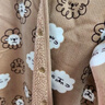Mini Balabala迷你巴拉连体衣秋宝宝萌趣双面穿毛绒爬服 咖白色调00351 80cm 实拍图