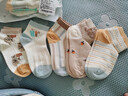玛米玛卡[5双装]儿童袜子3-12岁男童女童袜子网眼袜宝宝袜 条纹波点 5双 9-12岁 (L) 建议脚长20-22CM 实拍图