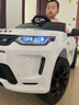 携手路虎儿童电动汽车四轮四驱玩具车可坐人越野童车锂电 四驱白+合金壳锂电+软轮+低门 实拍图