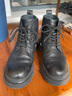 百丽（Belle）男靴潮搭马丁靴秋冬季褶皱牛皮休闲靴舒适短靴8CQ01DD3 黑色绒里 39 (245mm) 实拍图