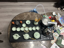 咪曦乌金石茶具套装家用整块茶盘紫砂功夫茶具全自动电磁炉茶台可定制 琴音茶盘+汝窑+全自动电磁炉 70*37*2cm 实拍图