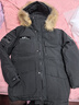 波司登（BOSIDENG）冬季极寒羽绒服中长款鹅绒于适同款男女情侣款大毛领加厚保暖外套 黑色8056 S 160/84A 体重110-130斤卡码拍大 实拍图