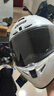 GSBgsb头盔gsb361摩托车头盔3C认证四季男女通用全盔机车仿赛头盔 珍珠白配透明镜片+顺丰快递 XL（建议57-58头围） 实拍图