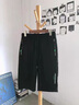夏冰妮休闲短裤男夏季男士七分裤运动速干大码夏天宽松沙滩裤薄款大裤衩 黑色+浅灰色 XL 实拍图