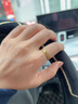 尤克达帝999金包银戒指男女 黄金戒指碎碎冰情侣对戒开口可调节指环送女友 七夕情人节礼物(男戒一枚) 开口可调节 实拍图