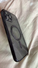 HotFire适用苹果12ProMax手机壳 iPhone12ProMax保护套 电镀防摔镜头全包男女款磁吸透明壳-静夜黑 实拍图