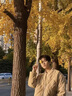 gxmy菱形格棉服男冬季加厚日系复古潮牌棒球服情侣休闲棉衣服男装外套 卡其色【棒球领】 L 【105-130斤】 实拍图