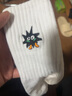 YOOOURTHING青少年袜子男中筒袜秋冬季透气吸汗长筒棉袜卡通刺绣高筒篮球男袜 怪兽系列（黑怪兽+白怪兽+绿怪兽+黄怪兽+蓝怪兽） 均码 5双装(36-44码) 实拍图