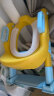 世纪宝贝（babyhood）儿童马桶辅助器 宝宝小马桶坐便圈扶手架座便器 PU软坐垫 139天蓝 实拍图
