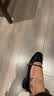 ZHR单鞋女温柔风粗跟玛丽珍鞋女甜美一字扣浅口女鞋 BL220 黑色 38 实拍图