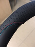 宝马方向盘套真皮3系325li5系530i5i3X1X2X3X4X5X7系车把套超薄款 圆形超薄款【黑色线】带圆标 实拍图