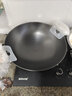 洽硕陆川铸铁生铁炒菜锅不粘锅炒锅无涂层少油烟大双耳圆底铁锅燃气灶 42cm加厚铸铁炒锅(带盖） 实拍图