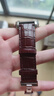 图登适用1853天梭表带小牛皮手表带 男真皮适用力洛克俊雅海星卡森豪致蝴蝶扣T006/T099/T063/T065表链 棕皮棕线-无扣款 21mm 实拍图