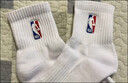 NBA袜子女士四季休闲运动袜纯白色无骨棉袜刺绣跑步篮球袜3双装 实拍图
