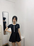 Keep泳衣女士连体裙式专业游泳衣保守大码温泉泳装 599 黑色 S 实拍图
