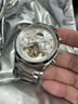 冠琴（GUANQIN）手表男机械表全自动镂空飞轮瑞士品质防水夜光皮带男士双日历手表 名匠-本色白面 实拍图