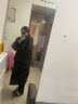 雪中飞女士羽绒服加厚长款过膝连帽秋冬新款纯色简约风休闲防寒保暖外套 黑色 S (160) 实拍图