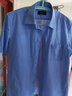 雅戈尔衬衫男士 夏季青年男商务休闲短袖衬衫 GSDP16387IJA 浅蓝格子 40 实拍图
