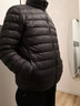 雅鹿短款轻薄羽绒服男冬季休闲轻薄款秋冬装防寒保暖上衣外套潮流男装 YF507V00960黑色立领 XL （155-170斤） 实拍图
