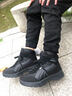 谊嘉宝雪地靴棉鞋男冬季保暖东北大棉鞋加绒加厚户外防滑短靴中老年男靴 黑色 42 实拍图