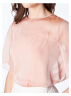 PORTS宝姿 商场同款女装 夏季新品荷叶边造型袖休闲型上衣LN8B072HWP019 虾红色 2 晒单实拍图