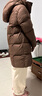美力城暖天鹅泡芙羽绒服中长款女高端90鹅绒加厚外套保暖157 棕色 XS （80-95斤） 实拍图