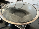 Momscook慕厨（Momscook)蜂窝不粘锅炒锅不锈钢炒菜锅防铲燃气电磁炉通用 炒锅带盖(JA3209GL-NS) 32cm 实拍图