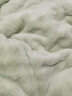 一默四件套牛奶绒托卡皮草兔毛绒件套保暖被套床单枕套家纺床上多件套 嫩芽绿 被套220*240cm 床单245*265cm 实拍图