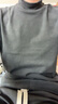 真维斯（JEANSWEST）长袖t恤男装秋冬季款保暖内搭打底衫双面加绒纯色男士长袖上衣服 低领 黑色 纯色 L 【亲肤保暖】 实拍图