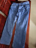 AEMAPE苹果纯棉牛仔裤男厚款加绒宽松高腰深裆直筒爸爸装无弹中老年男裤 浅蓝色 纯棉秋冬厚款 35 码 裤围2尺75 实拍图