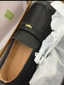 百思图【真皮】商场同款学院风乐福鞋粗跟女单鞋A3512CA4 黑色 39 实拍图