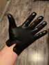 皮尔卡丹男士羊皮真皮手套秋冬季时尚短款机车皮手套户外开车男手套薄款 薄绒里黑色 L(170-175CM) 实拍图