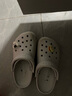 CROCS卡骆驰檀健次同款经典洞洞鞋男沙滩鞋户外沙滩包头拖鞋女鞋|10001 大气灰-1FT 37 /38(230mm) 实拍图