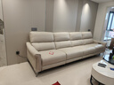 芝华仕头等舱橙意50611B真皮零靠墙电动沙发白色3.38m简约沙发客厅直排 实拍图