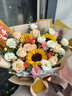 馨仪鲜花速递玫瑰向日葵康乃馨花束生日礼物全国同城配送 向日葵玫瑰混搭花束 实拍图