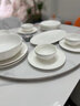 INMIND HOUSE碗碟套装简约高级感轻奢纯白陶瓷碗筷盘子乔迁碗碟金盏花餐具家用 4人食 15件套 实拍图