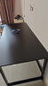 馨美凯电脑桌台式家用简易书桌办公桌简约现代工作台租房卧室学习写字桌 【单桌1.6cm厚桌面】黑架+碳纤色 长180cm*宽80cm*高74cm 实拍图